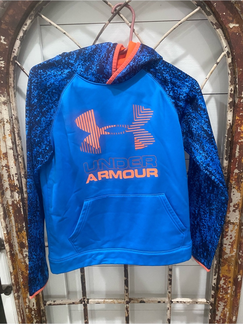 Under Armour Boys' Blue & Orange Logo Hoodie